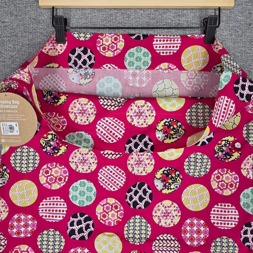 POTTERY BARN TEEN – 100% COTTON SLEEPING BAG PILLOWCASE – MULTICOLOR PRINT – NWT
